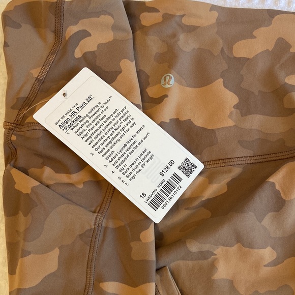 NEW! $128 Align High Rise HR Pant 25” Pockets 18 Heritage 365 Camo Beige Multi - Picture 7 of 12